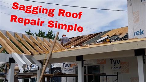 sagging metal house|sagging roof repair manual.